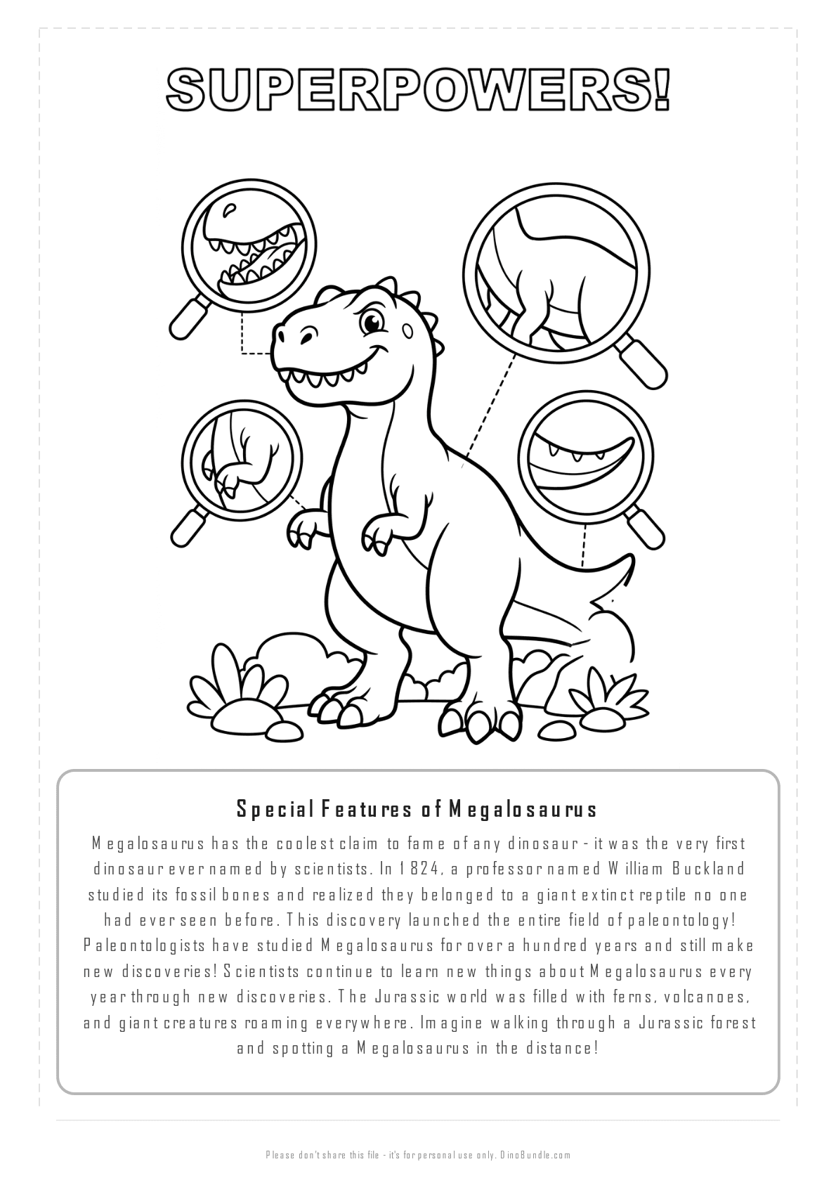 Megalosaurus printable page 7