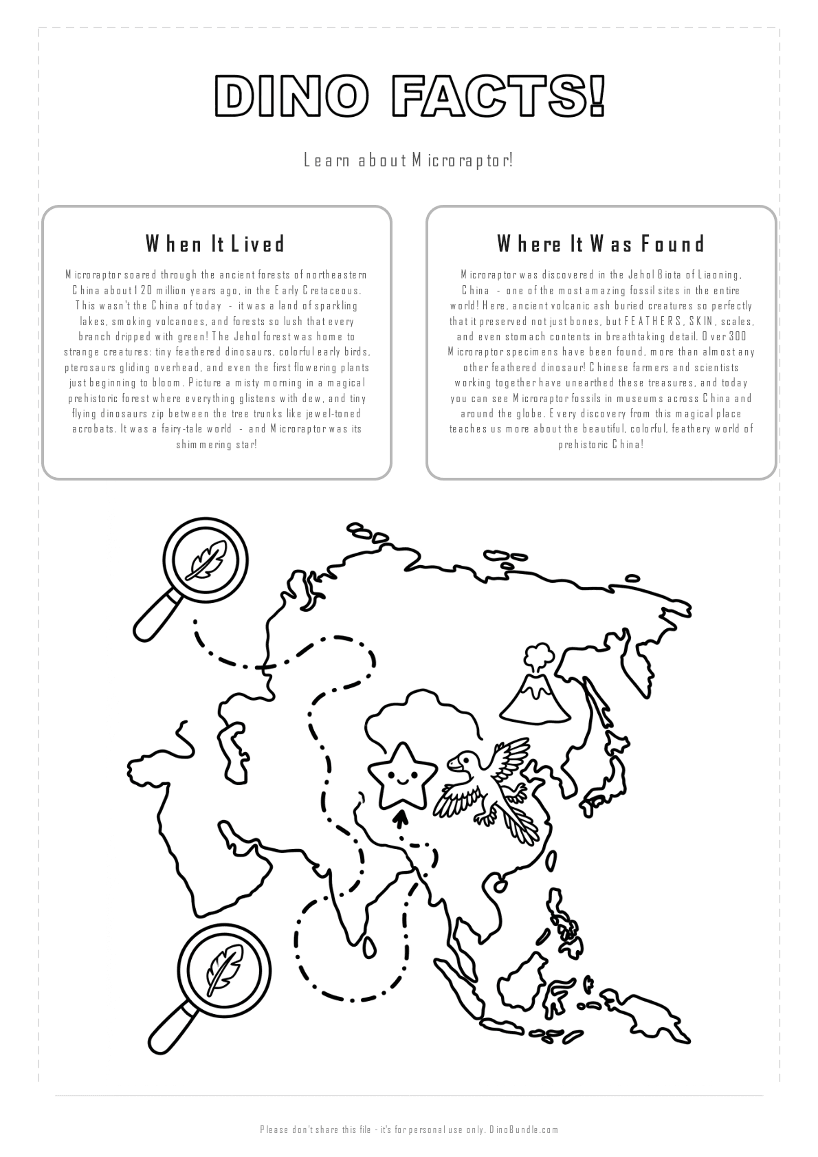 Microraptor printable page 2