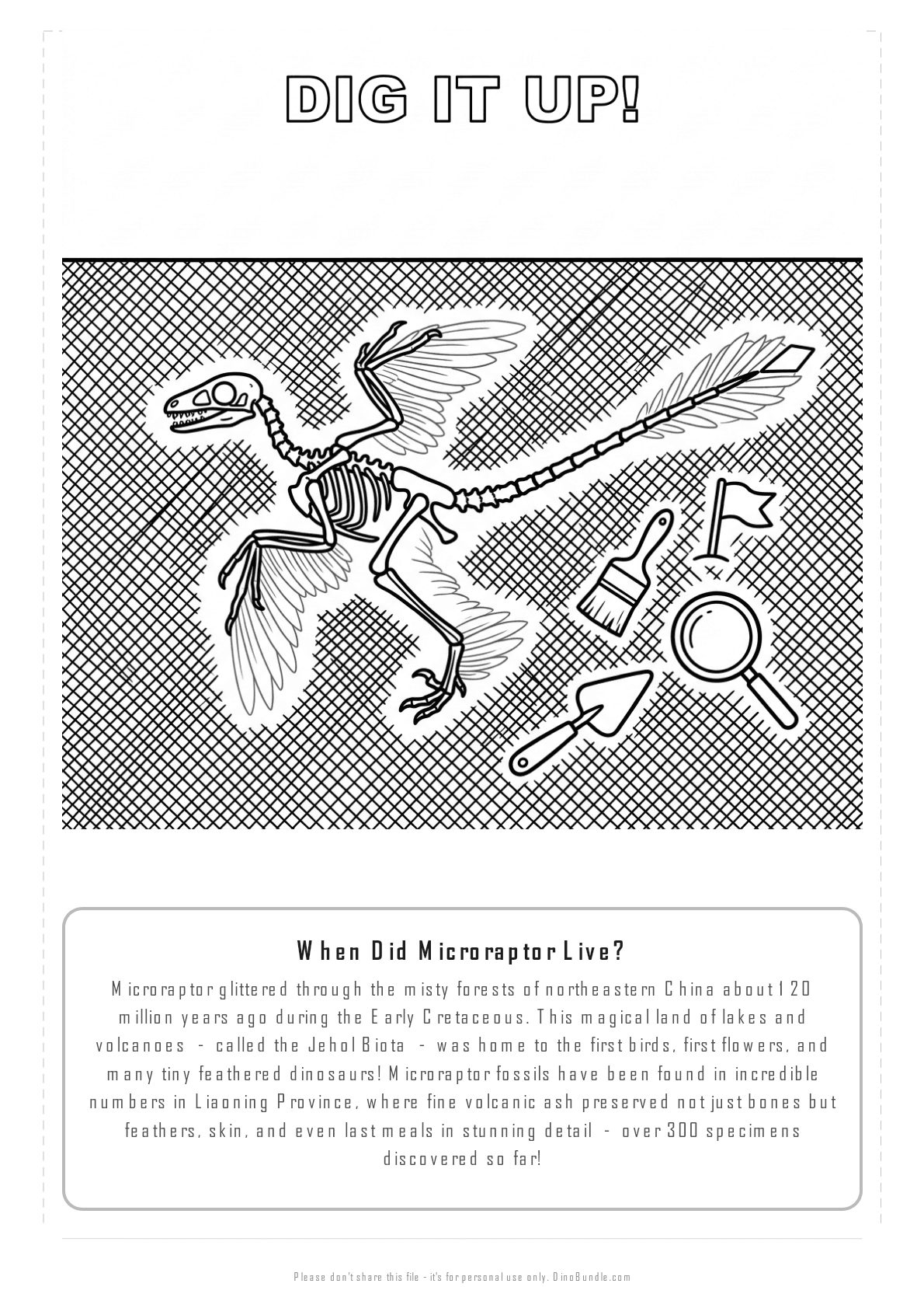 Microraptor printable page 6