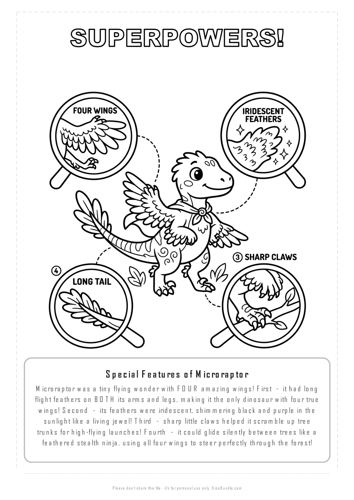 Microraptor printable page 7
