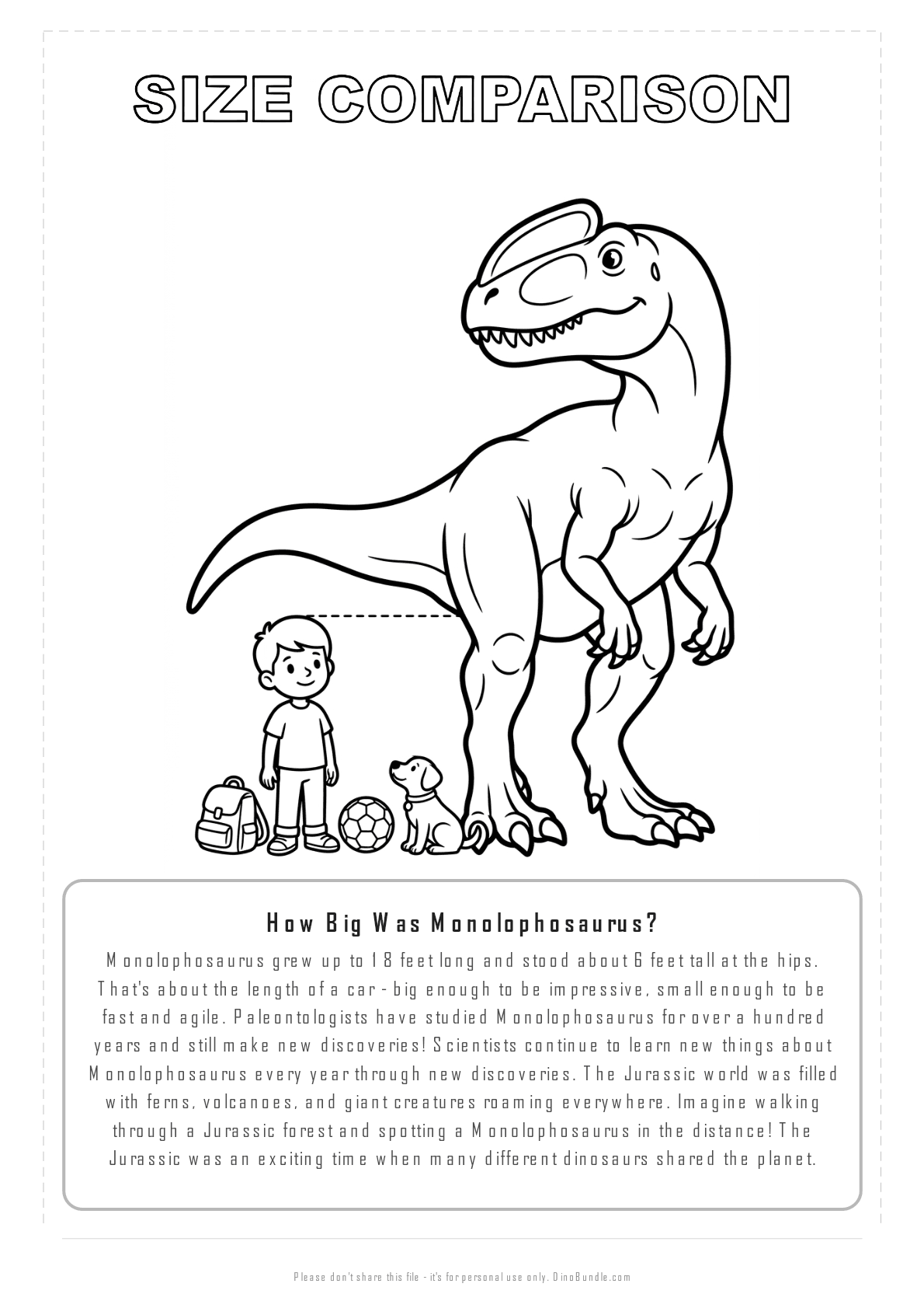 Monolophosaurus printable page 8