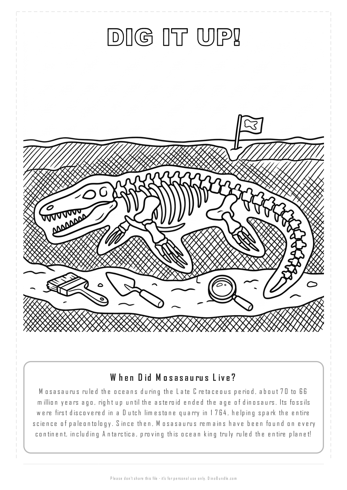 Mosasaurus printable page 6