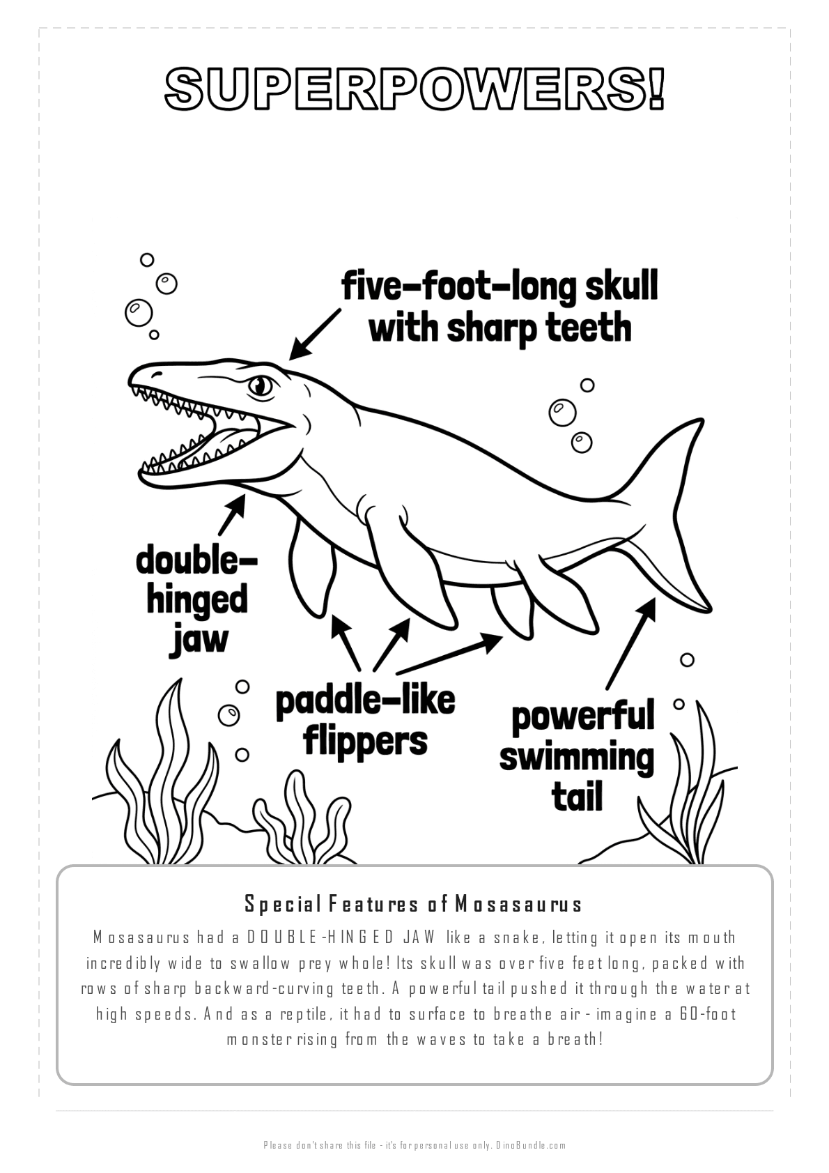 Mosasaurus printable page 7