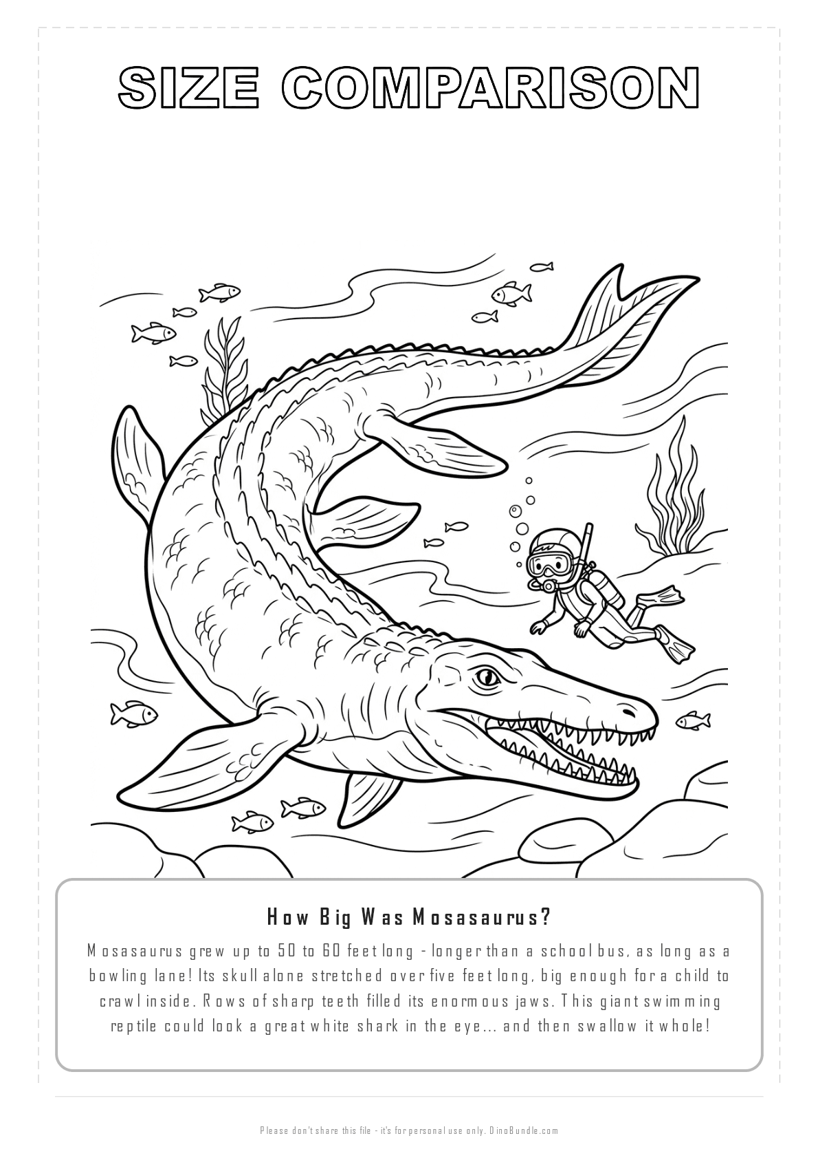 Mosasaurus printable page 8