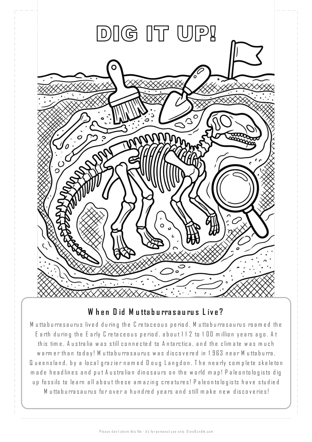 Muttaburrasaurus printable page 6