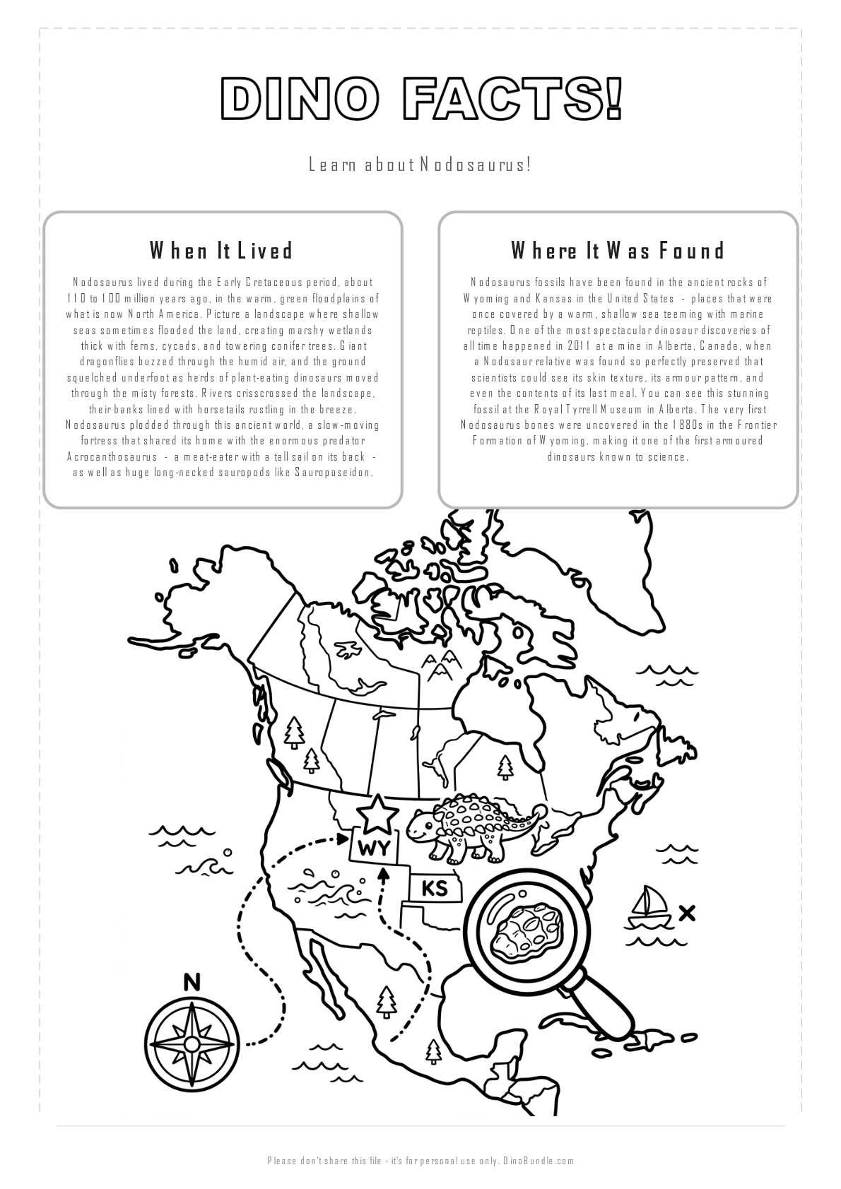 Nodosaurus printable page 2