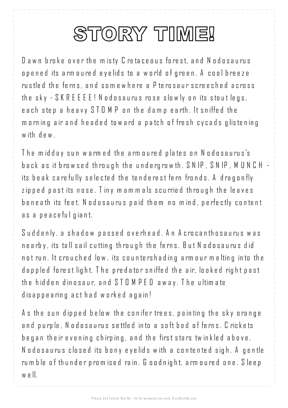 Nodosaurus printable page 4