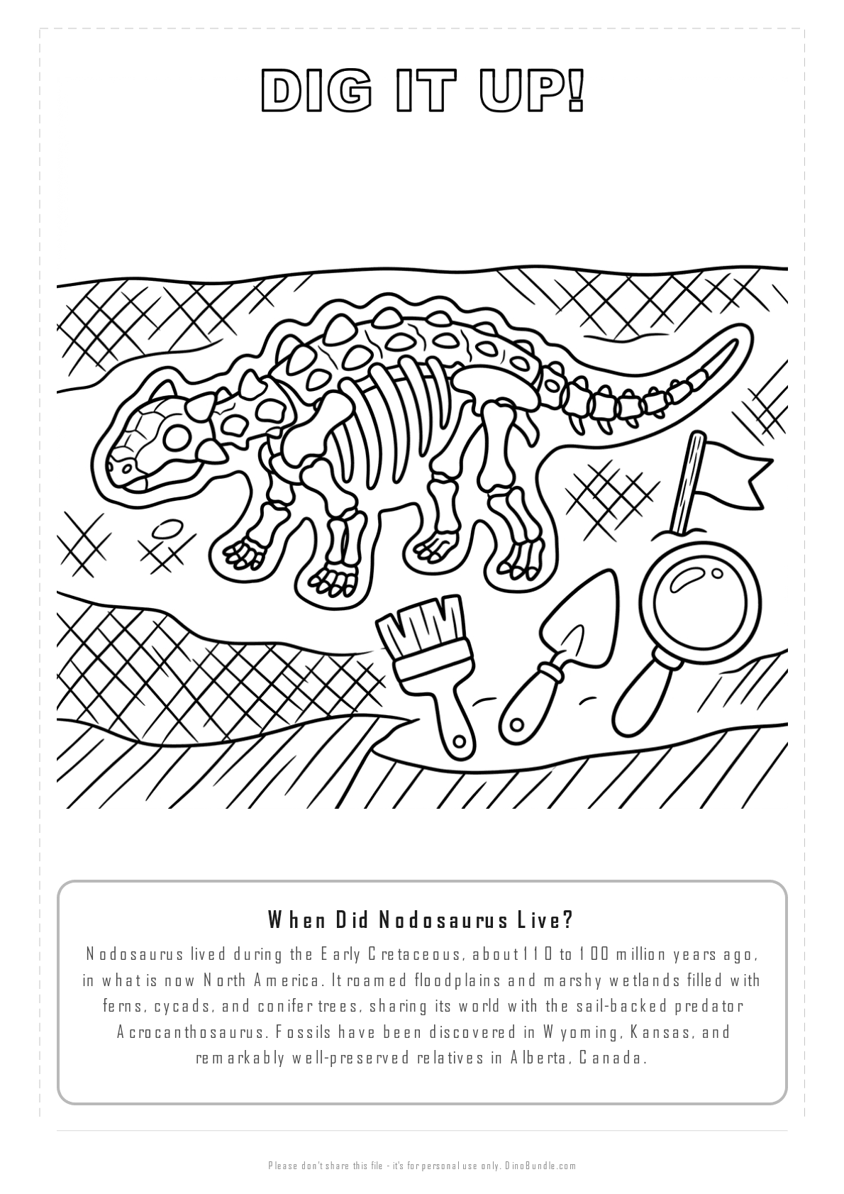 Nodosaurus printable page 6