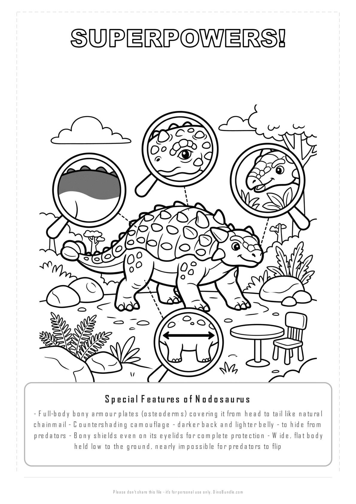 Nodosaurus printable page 7