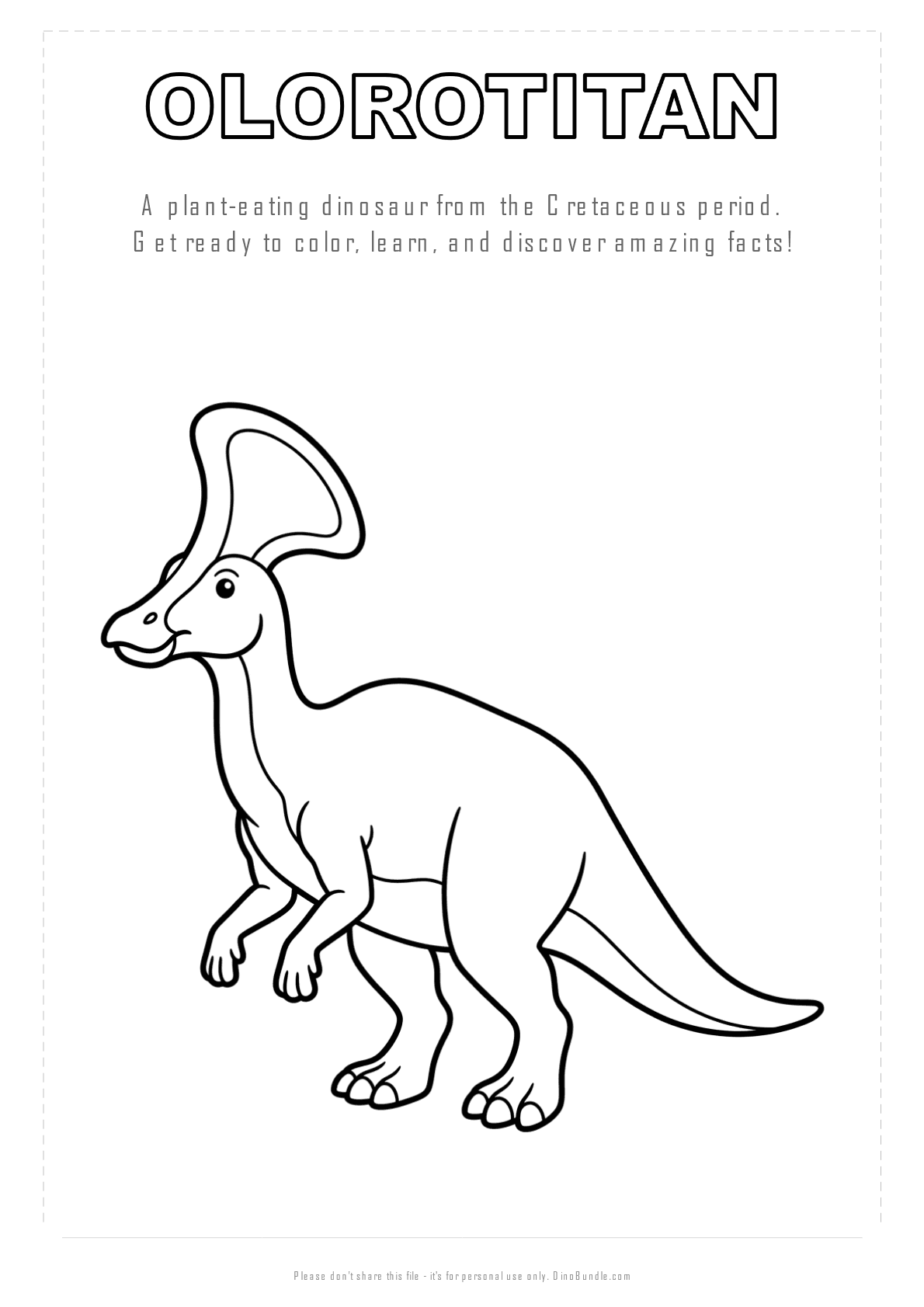 Olorotitan printable page 1