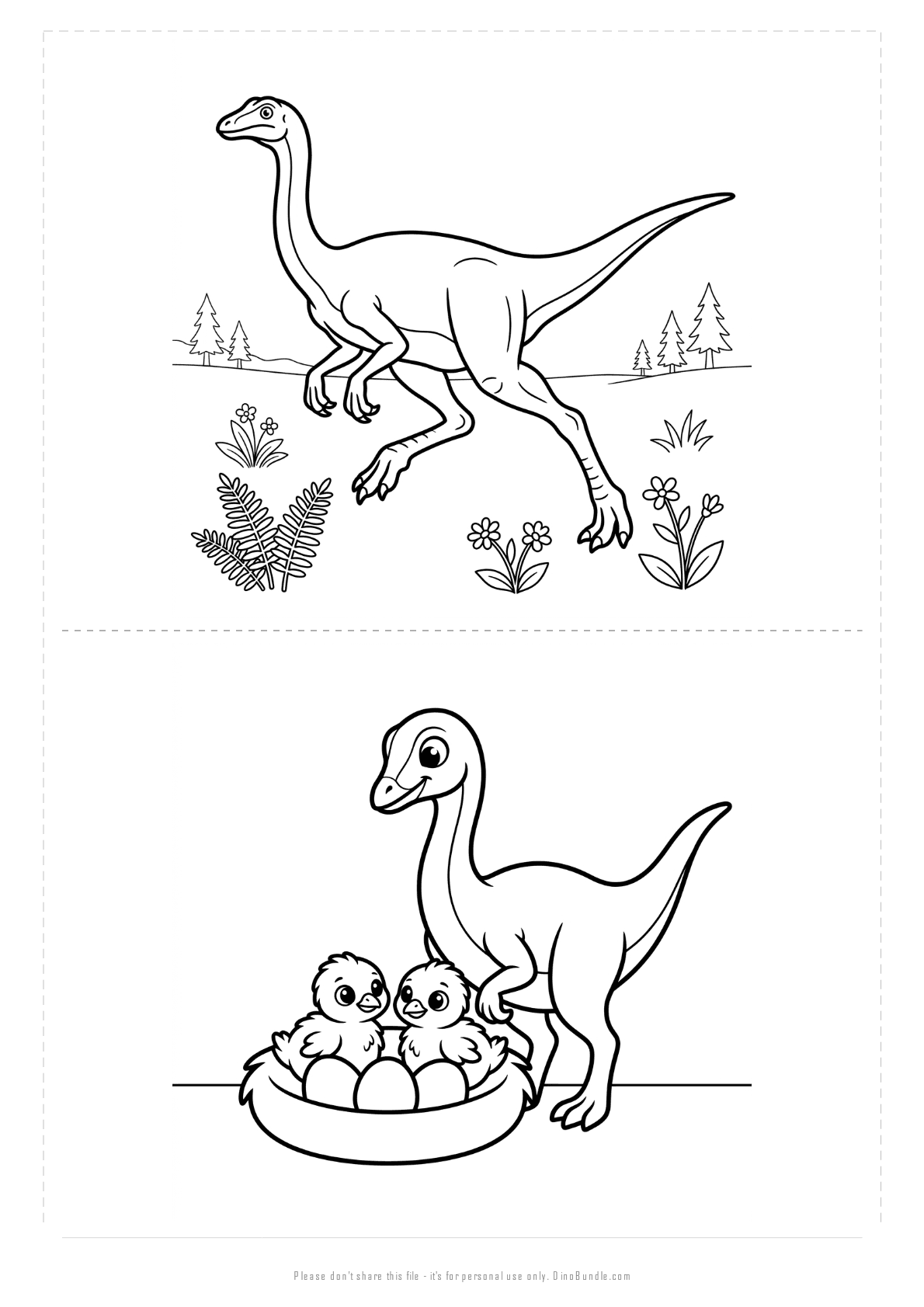 Ornithomimus printable page 5
