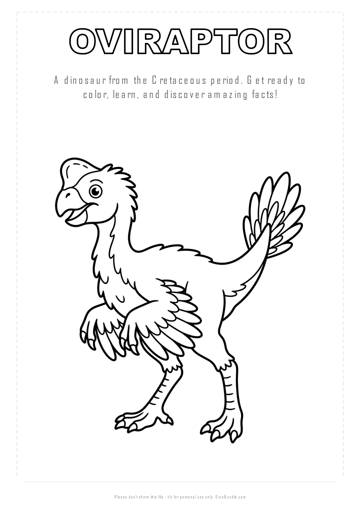 Oviraptor printable page 1