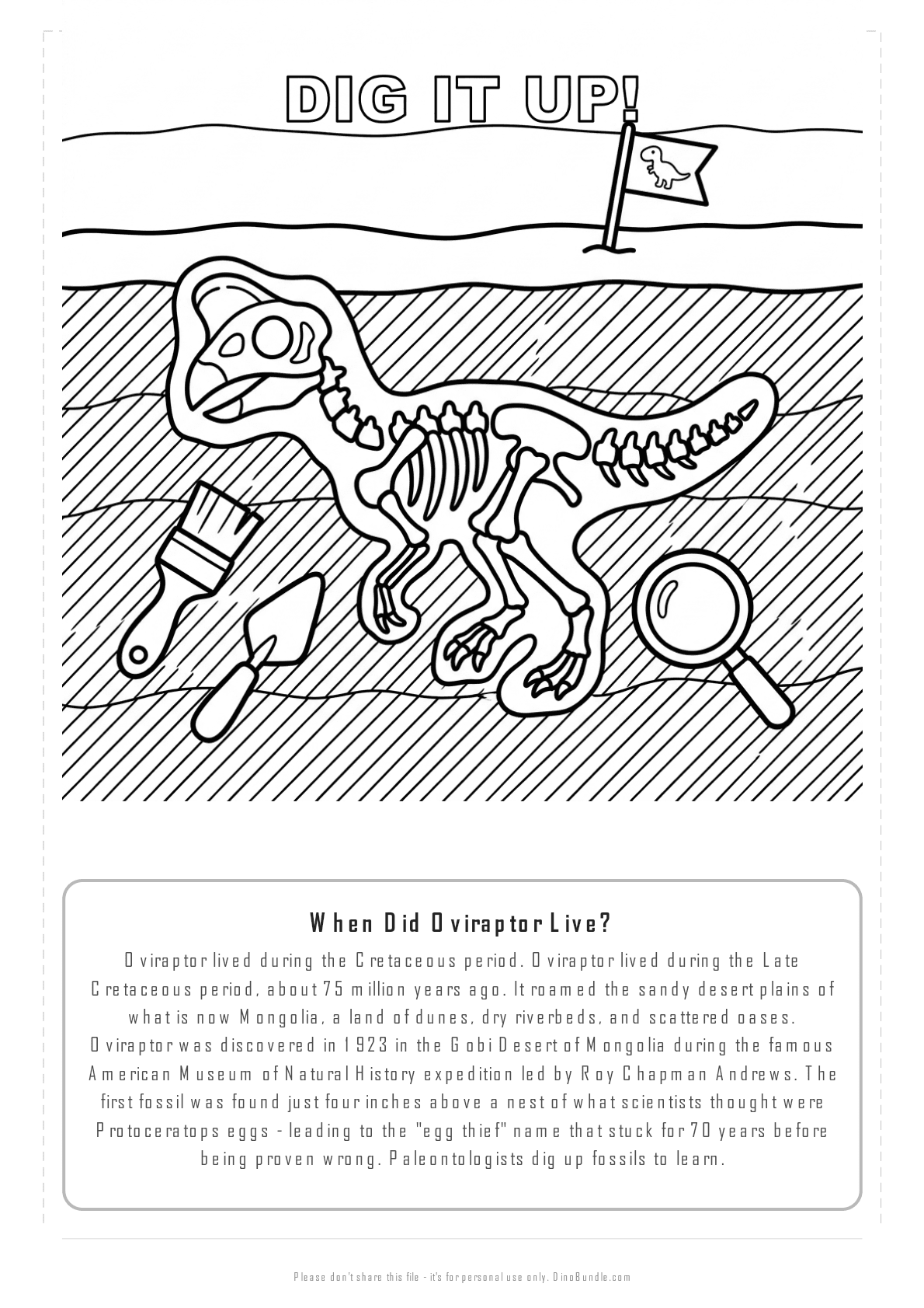 Oviraptor printable page 6