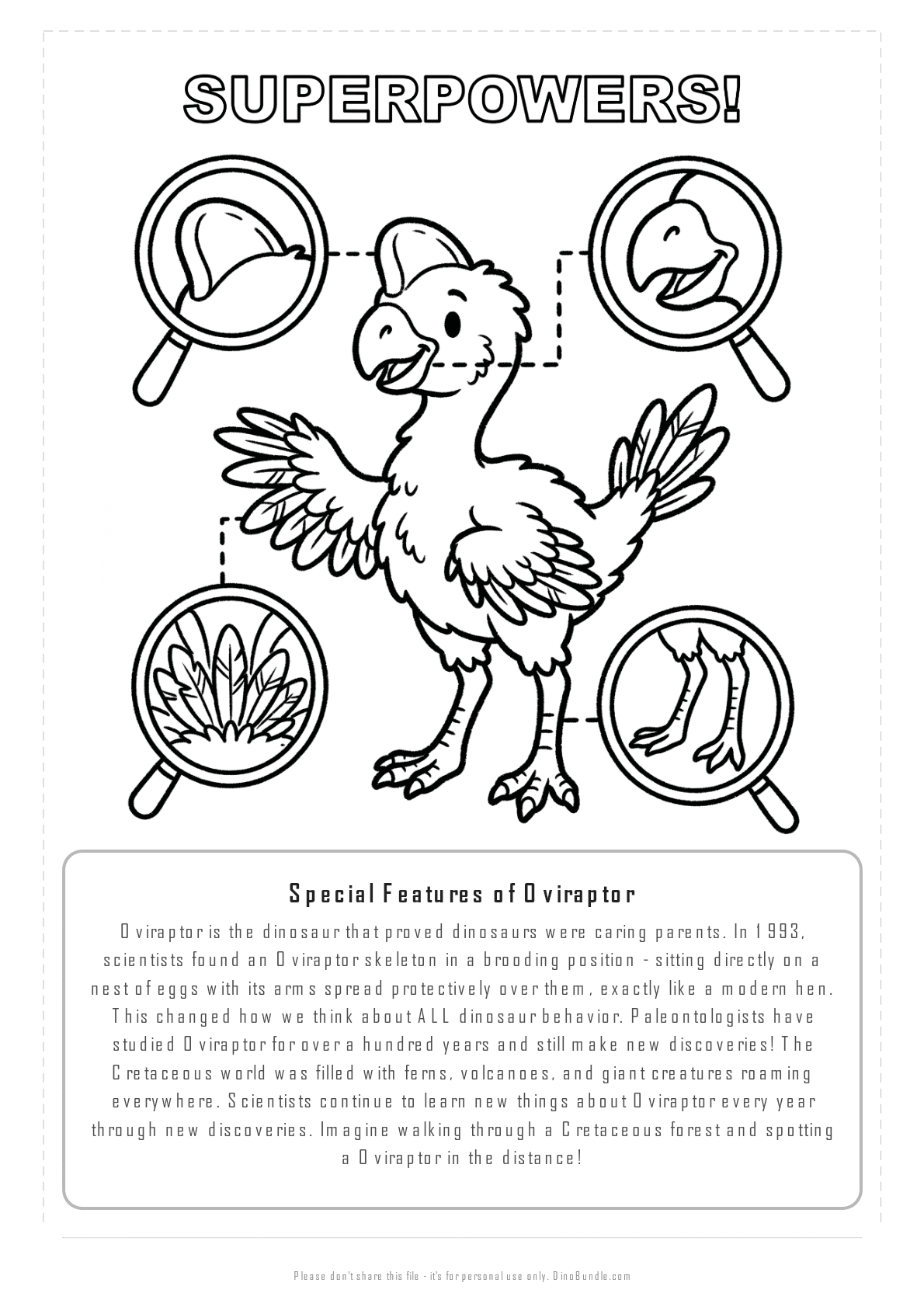 Oviraptor printable page 7