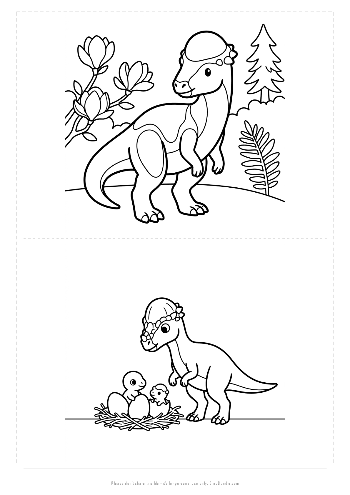 Pachycephalosaurus printable page 5
