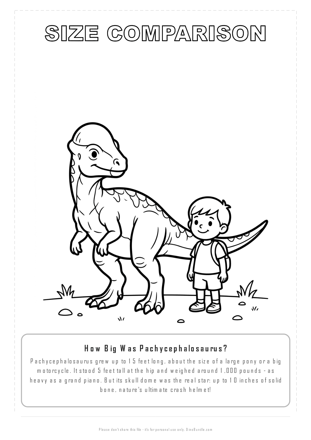 Pachycephalosaurus printable page 8