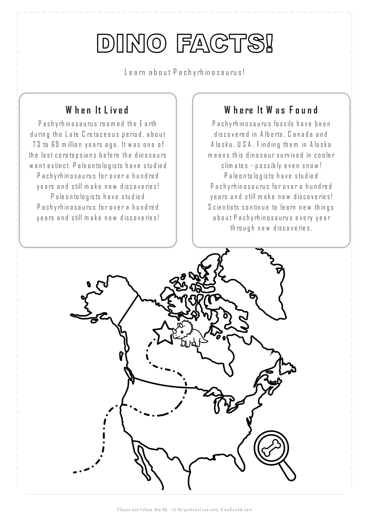 Pachyrhinosaurus printable page 2