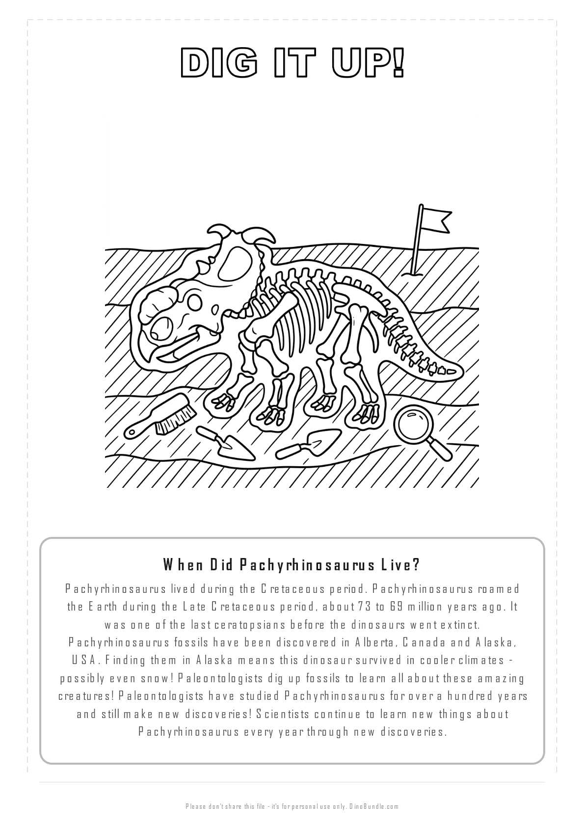 Pachyrhinosaurus printable page 6