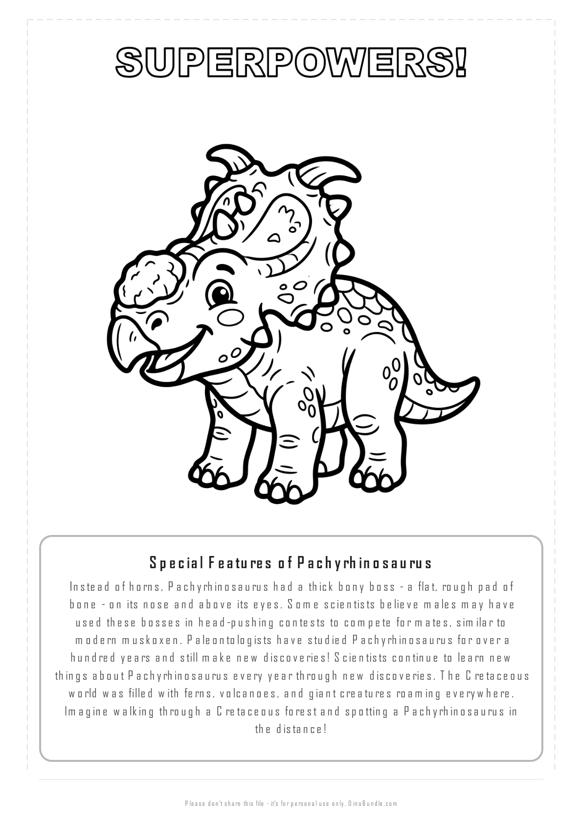 Pachyrhinosaurus printable page 7