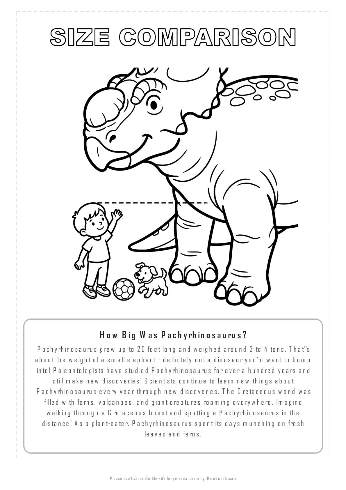 Pachyrhinosaurus printable page 8