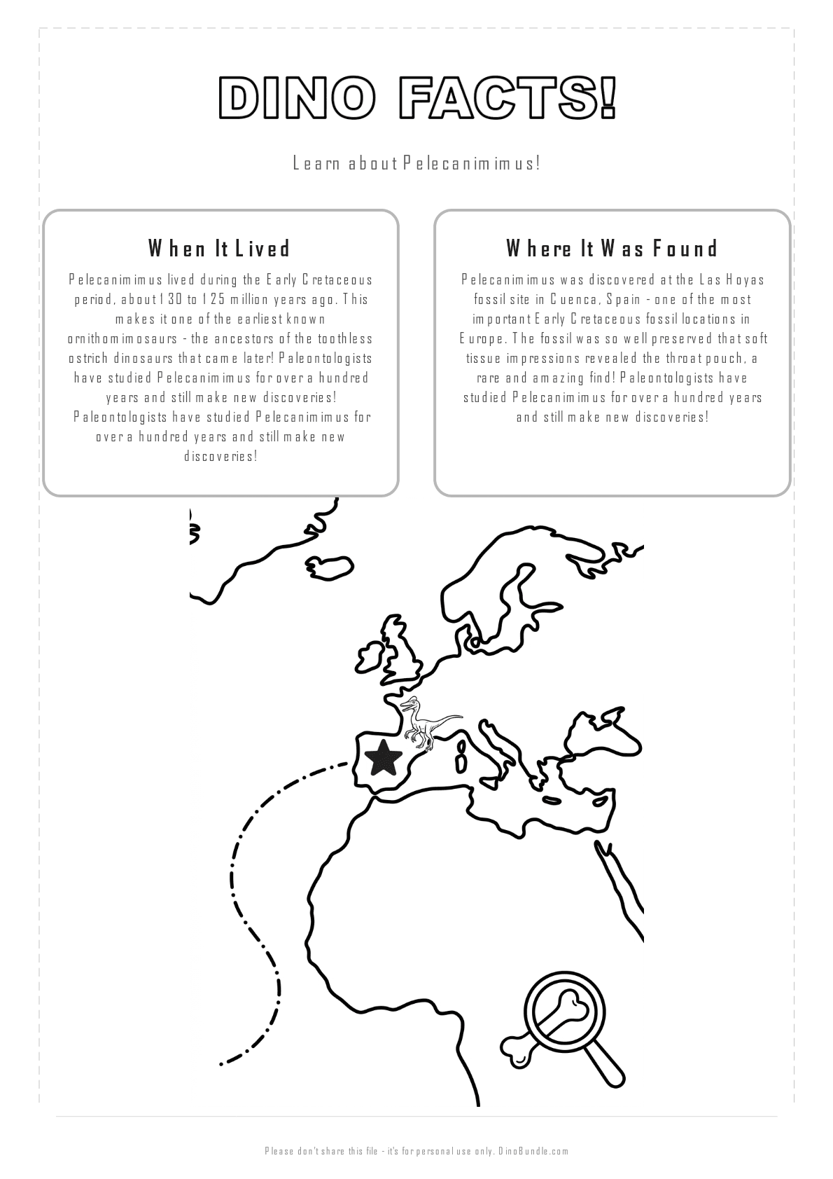 Pelecanimimus printable page 2