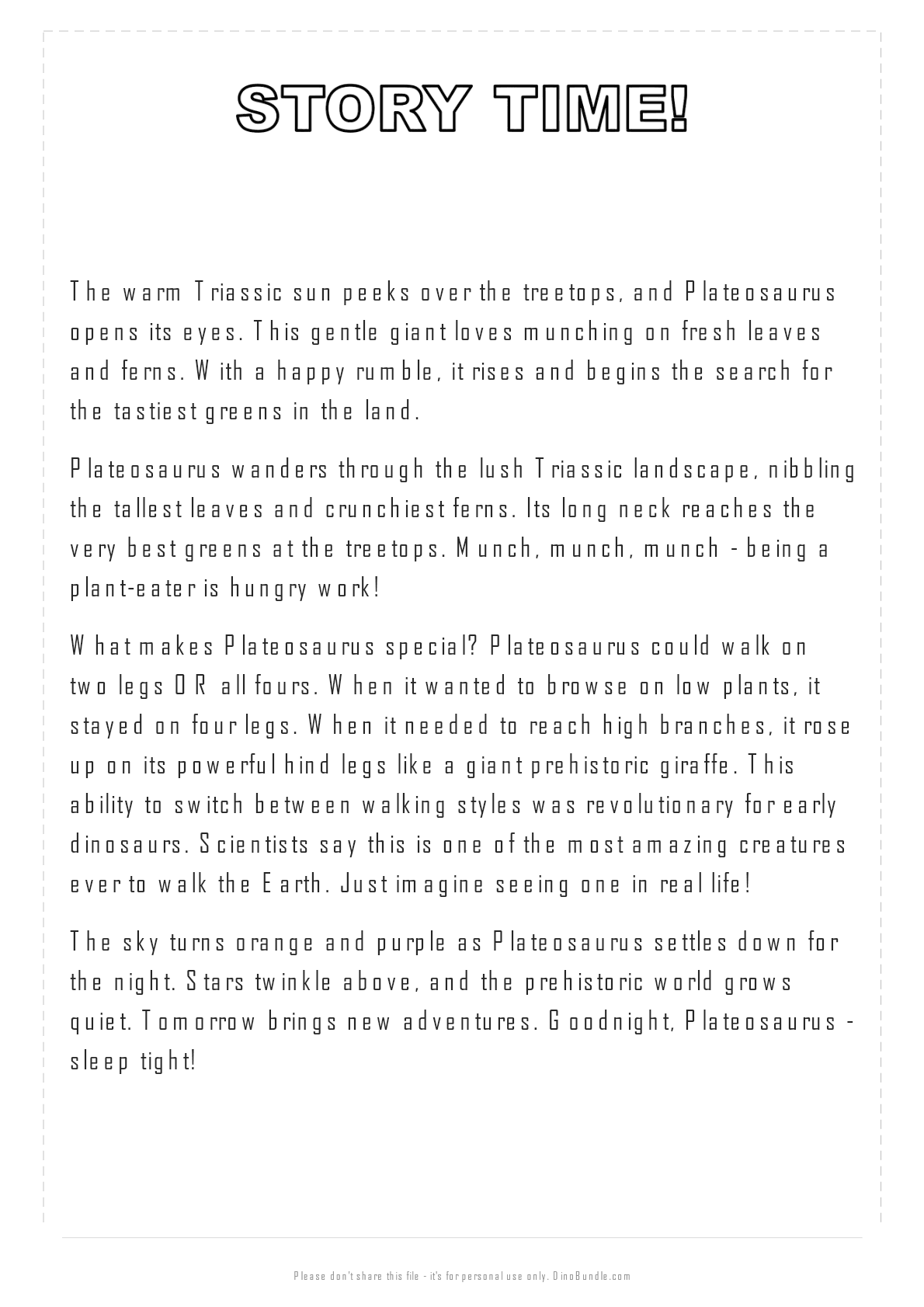 Plateosaurus printable page 4