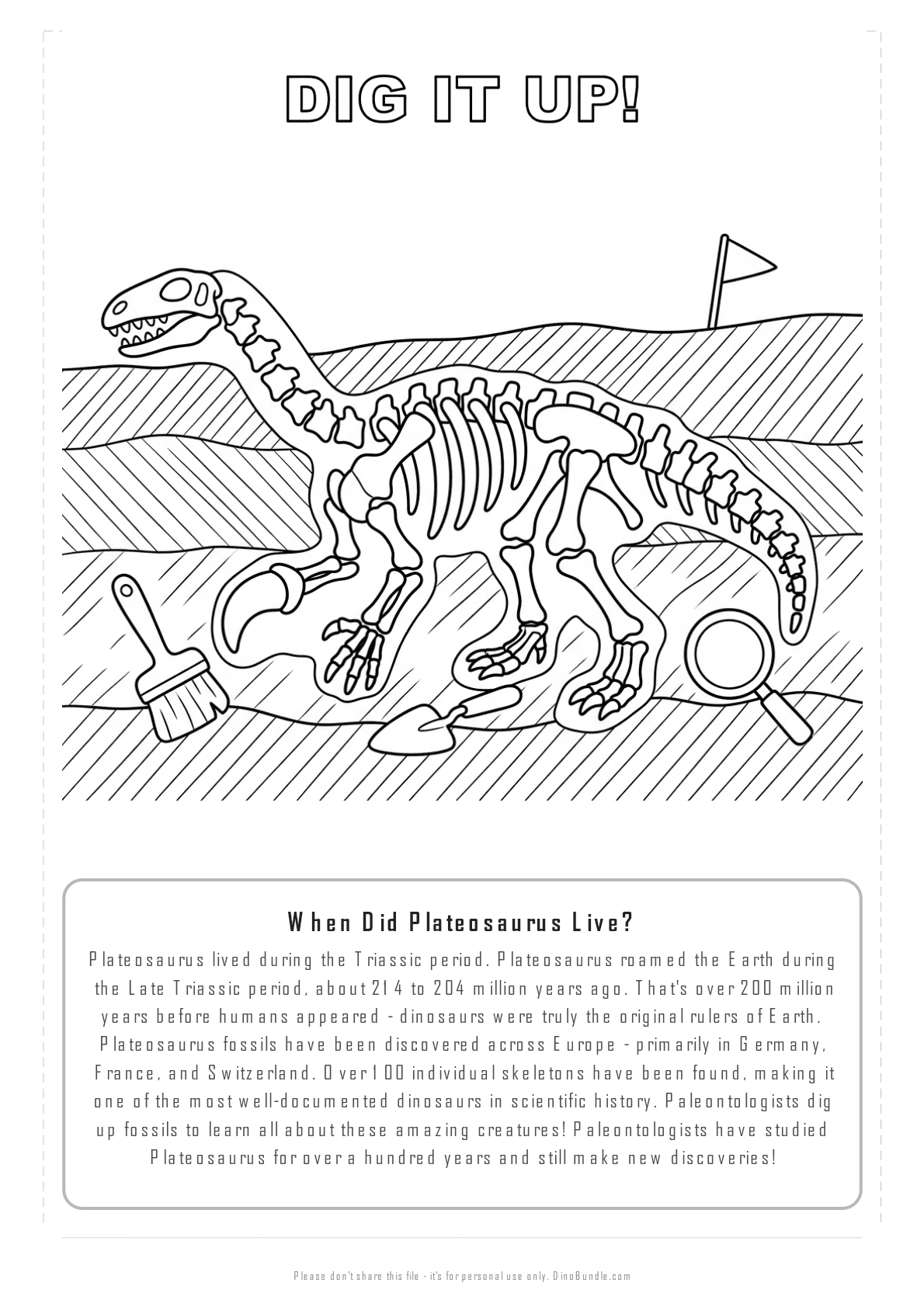 Plateosaurus printable page 6