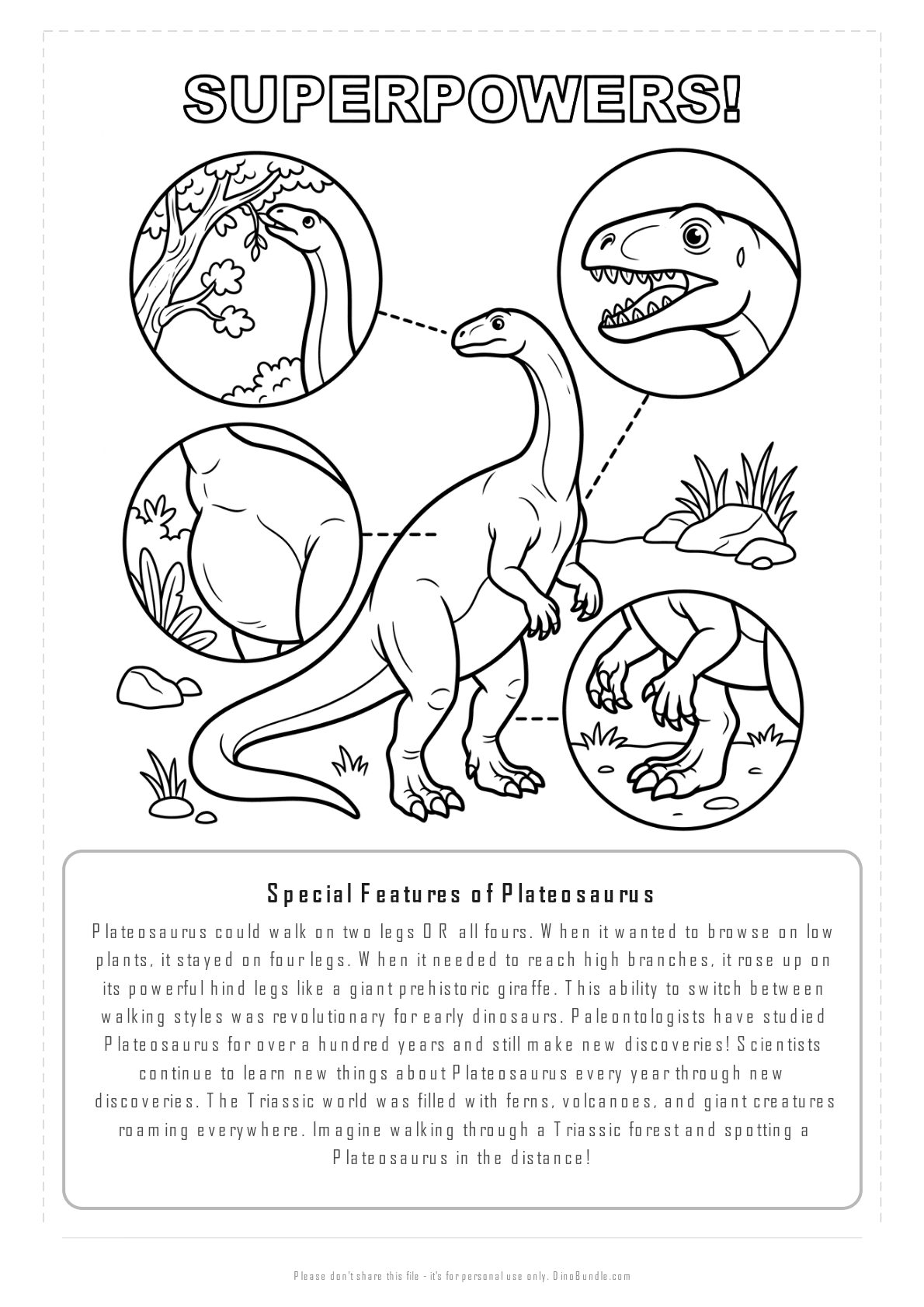 Plateosaurus printable page 7