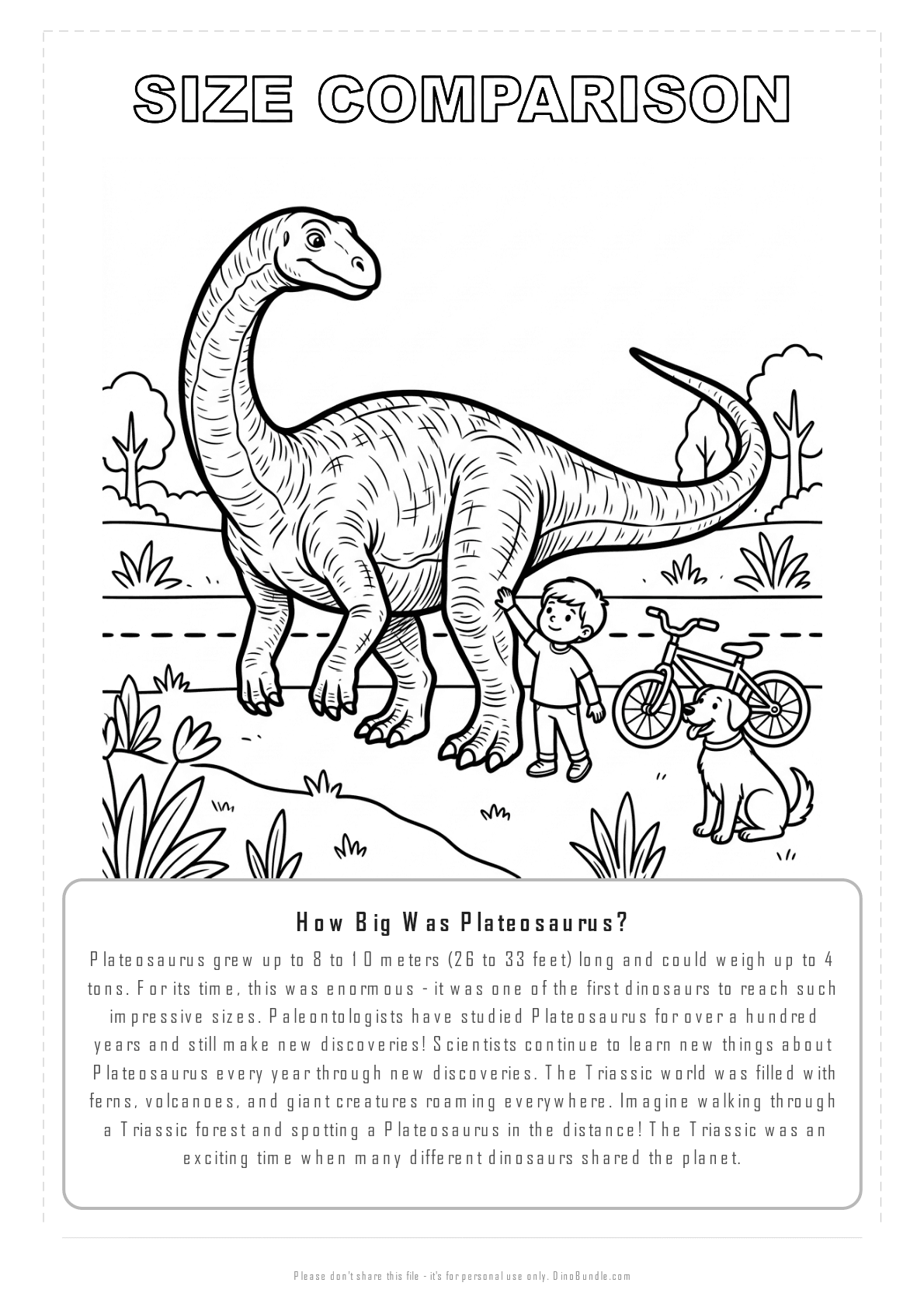 Plateosaurus printable page 8