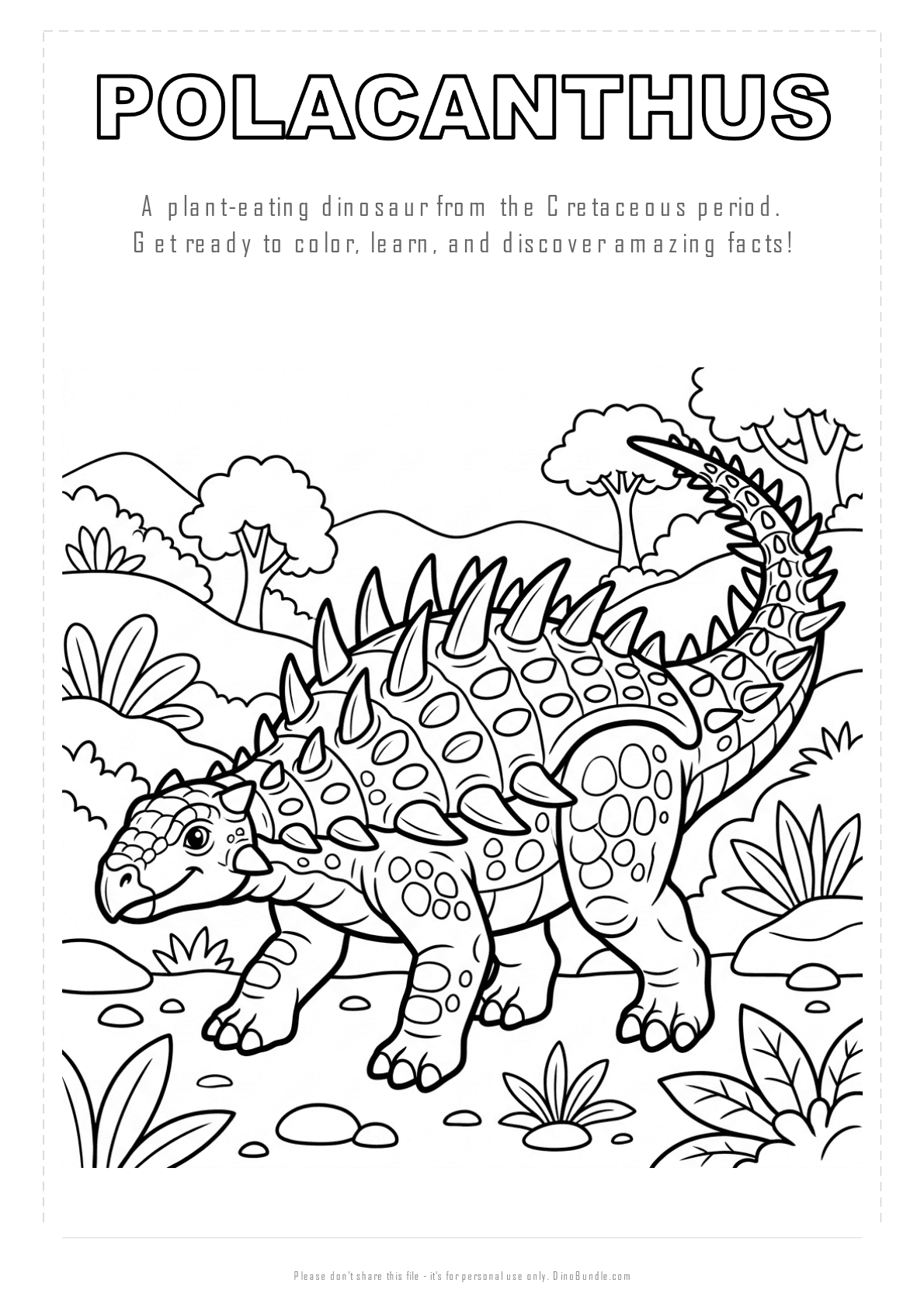 Polacanthus printable page 1