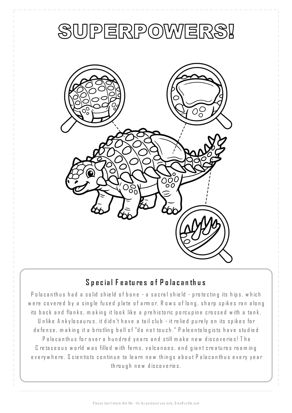 Polacanthus printable page 7