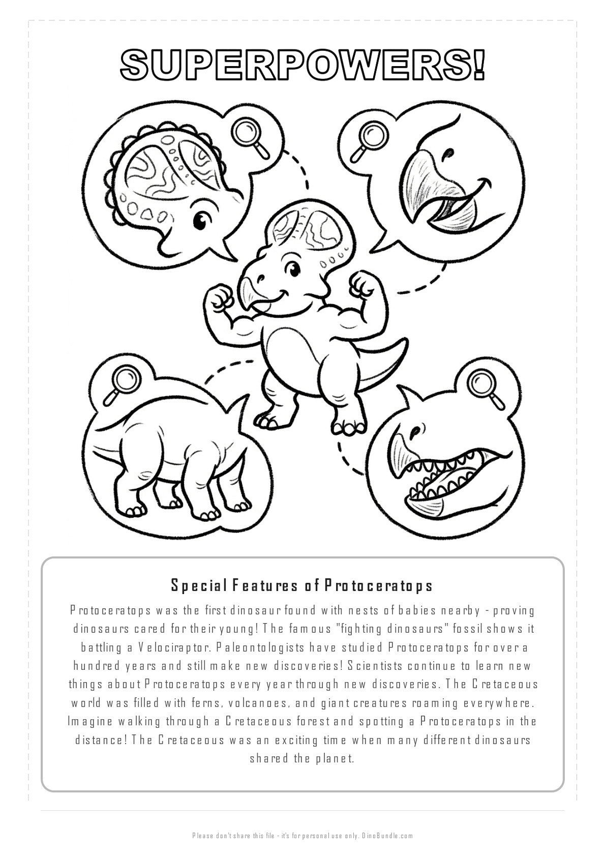 Protoceratops printable page 7
