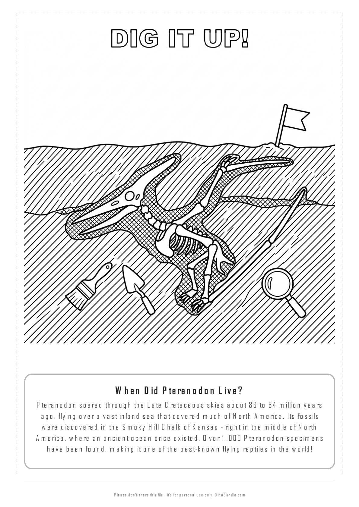 Pteranodon printable page 6
