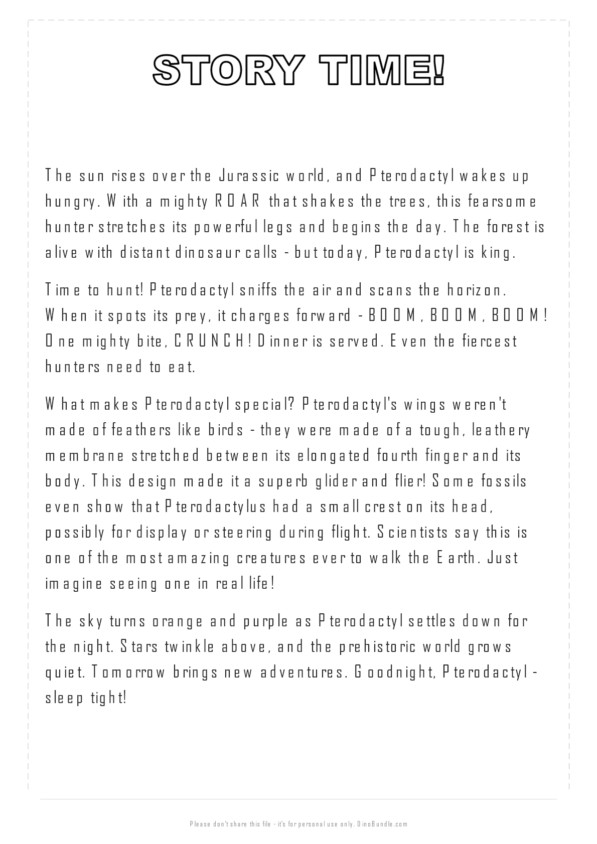 Pterodactyl printable page 4