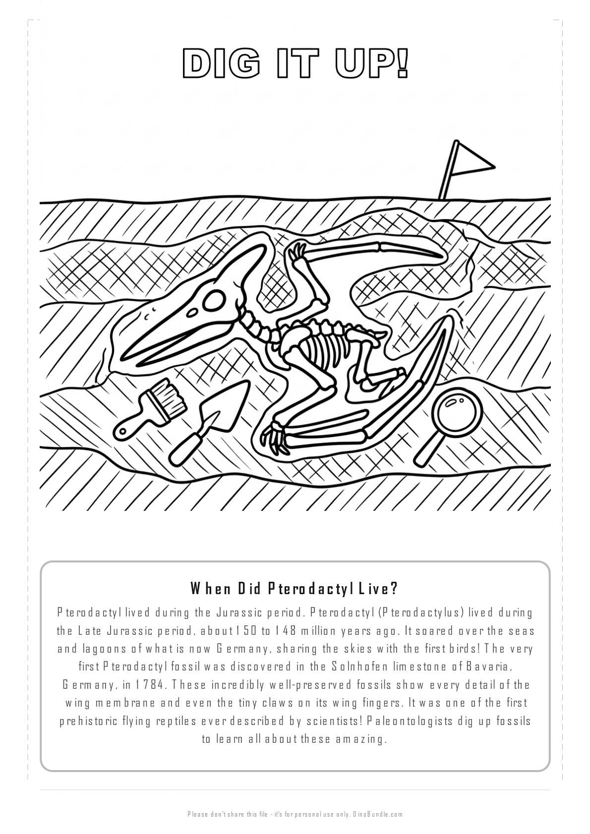 Pterodactyl printable page 6