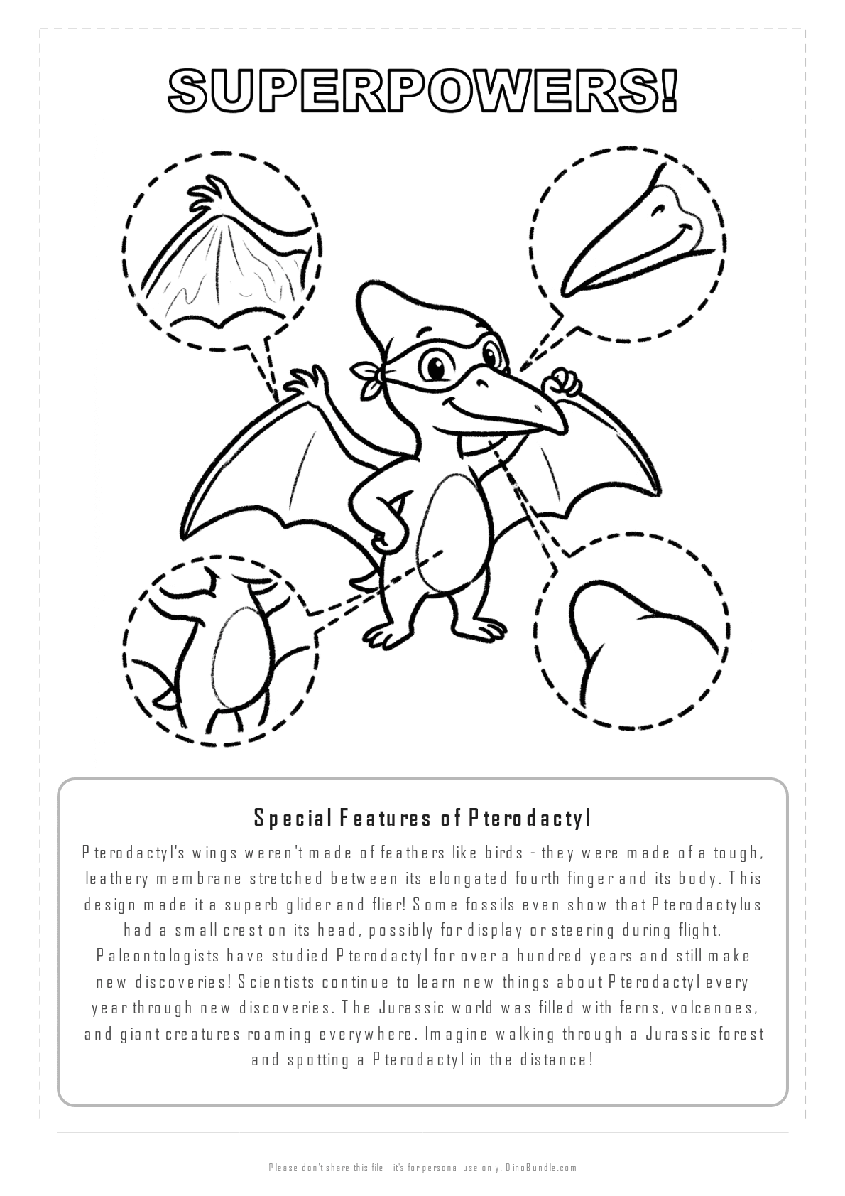 Pterodactyl printable page 7