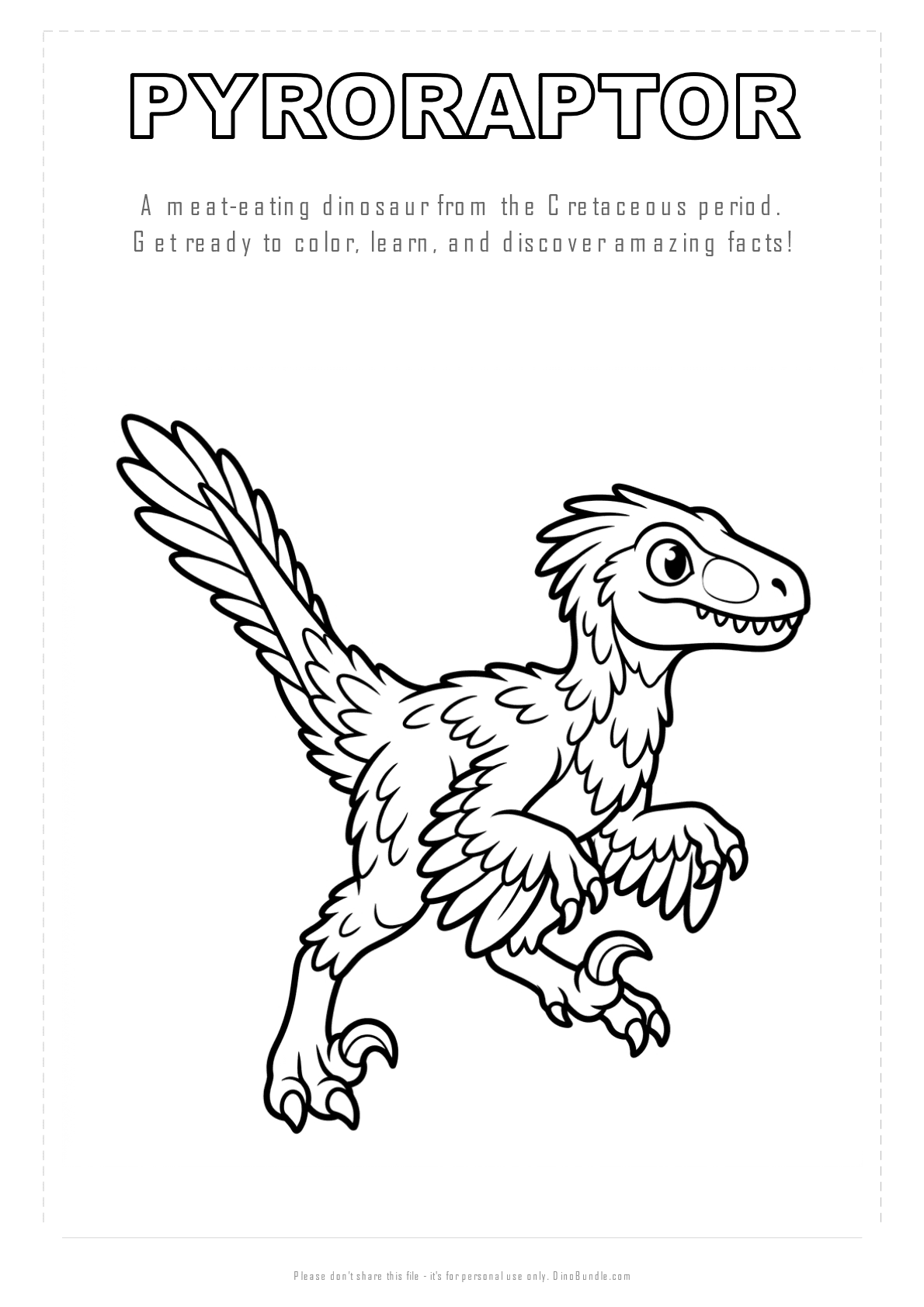 Pyroraptor printable page 1