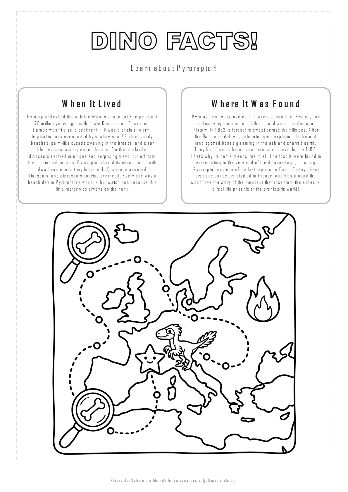 Pyroraptor printable page 2