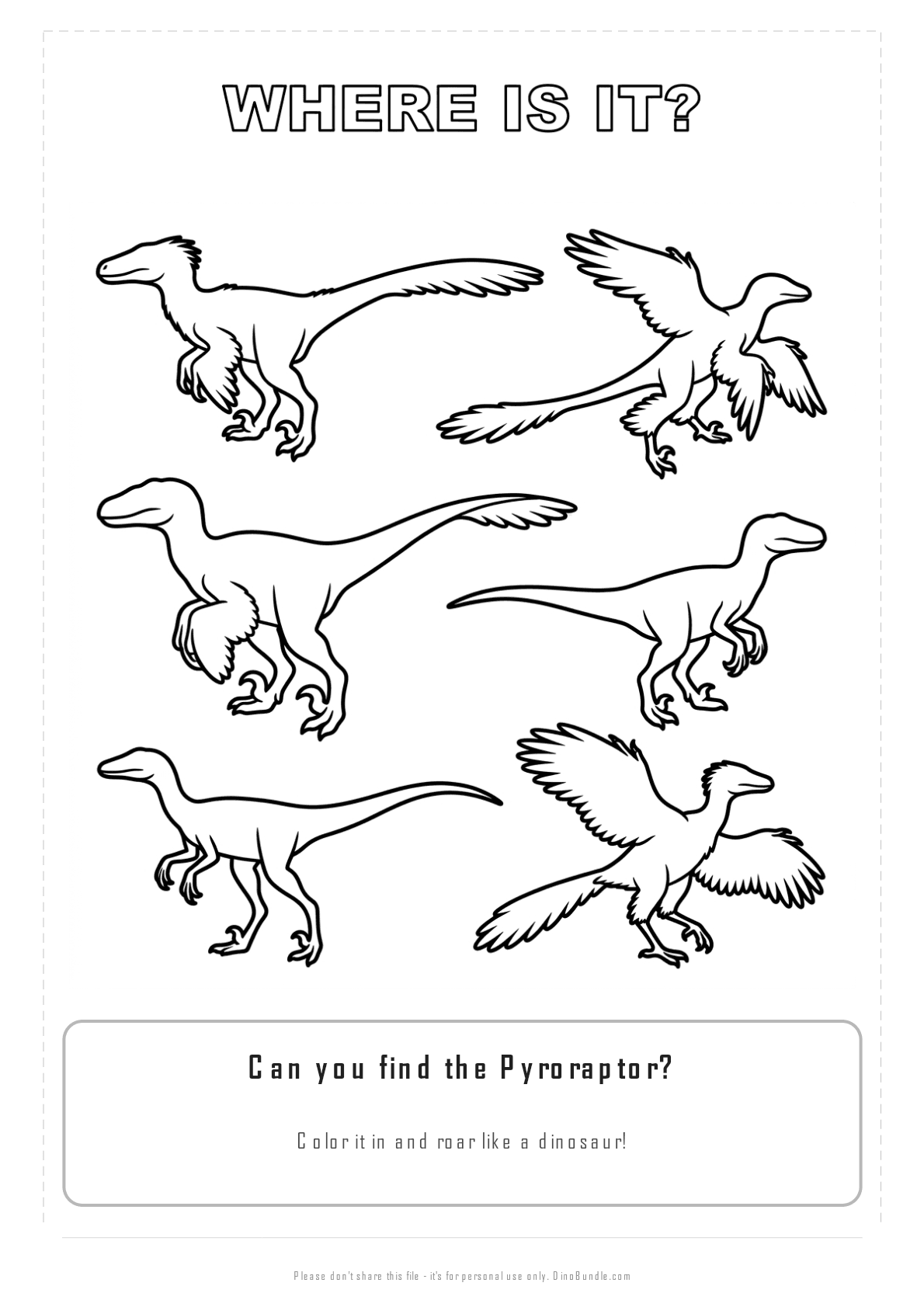 Pyroraptor printable page 3