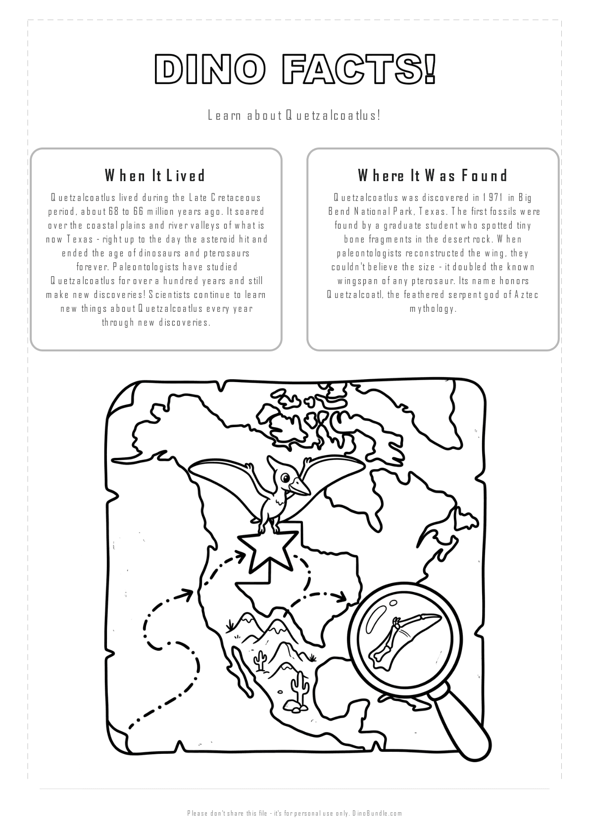 Quetzalcoatlus printable page 2