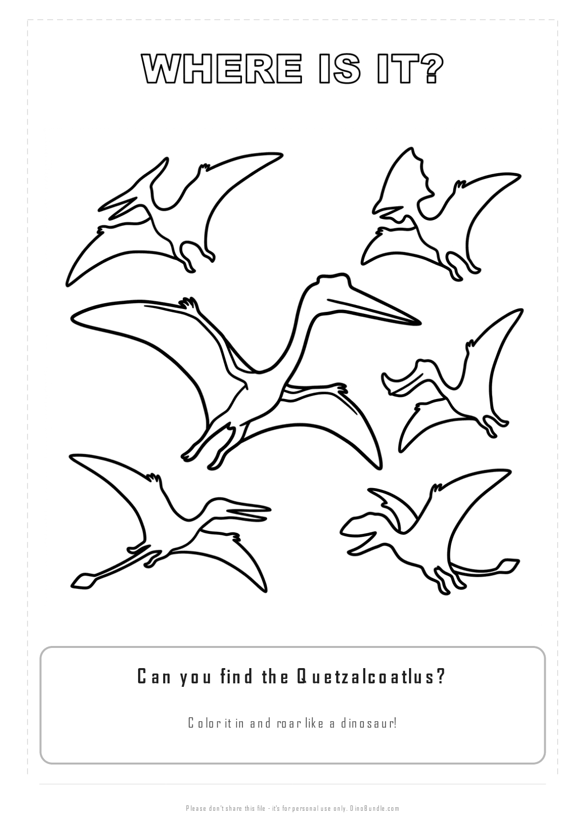 Quetzalcoatlus printable page 3