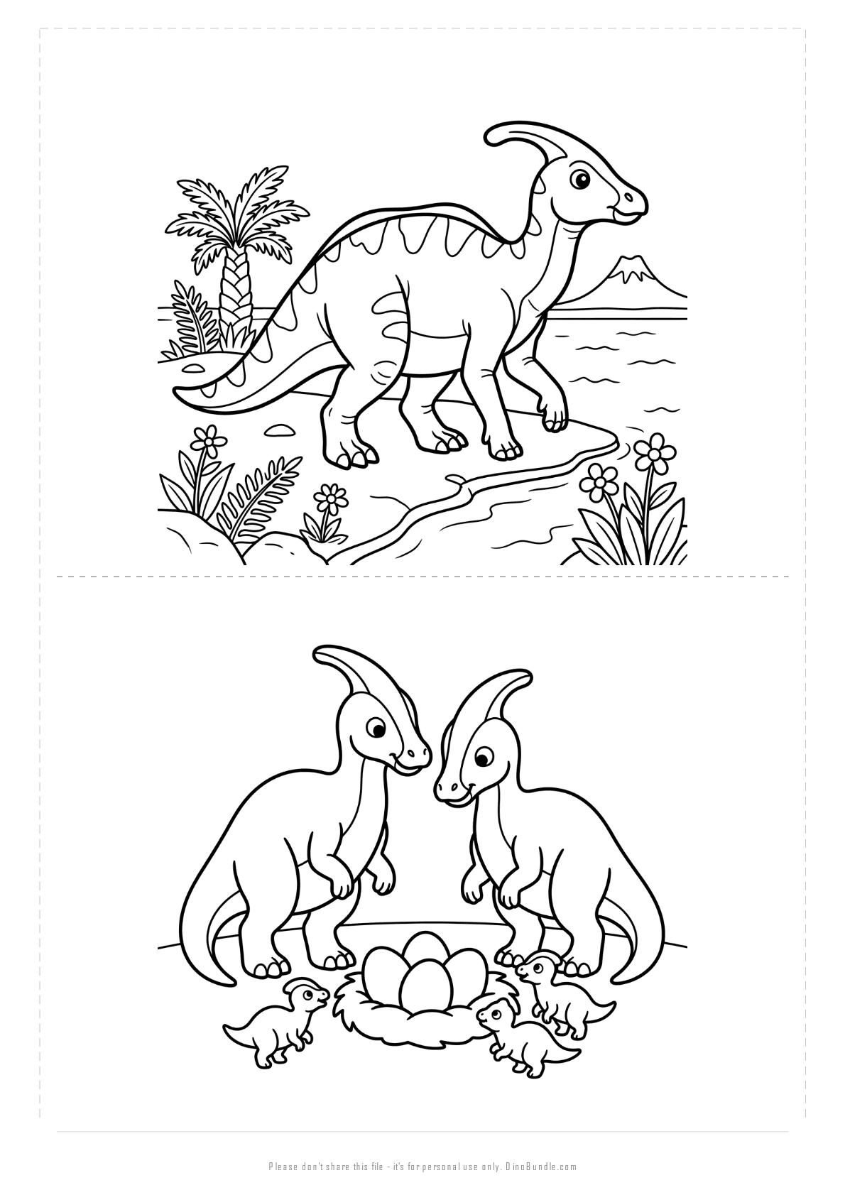 Saurolophus printable page 5