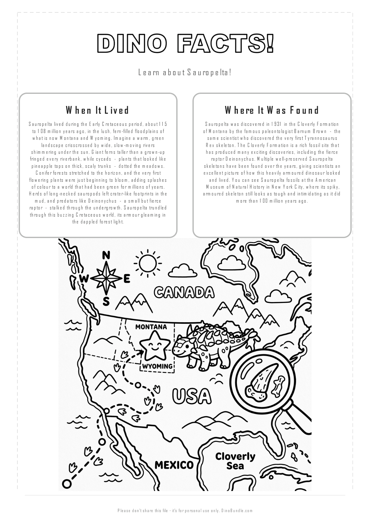 Sauropelta printable page 2