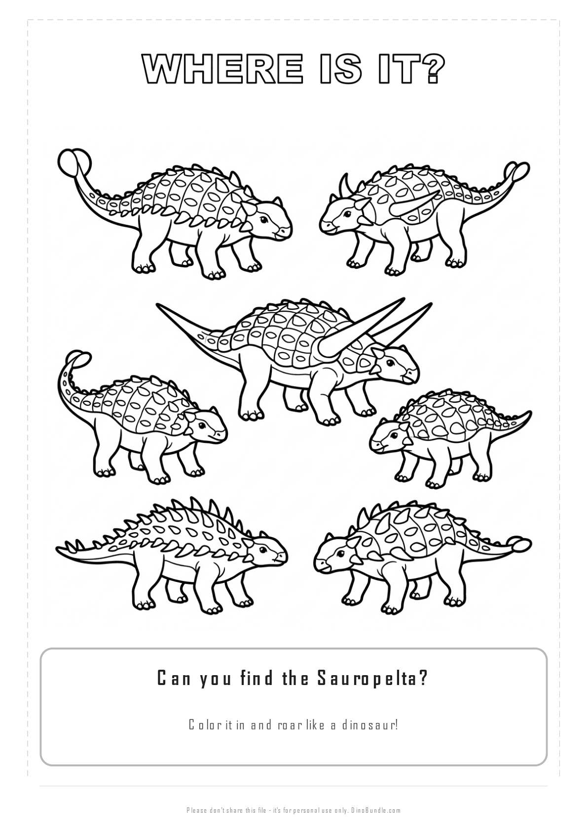 Sauropelta printable page 3