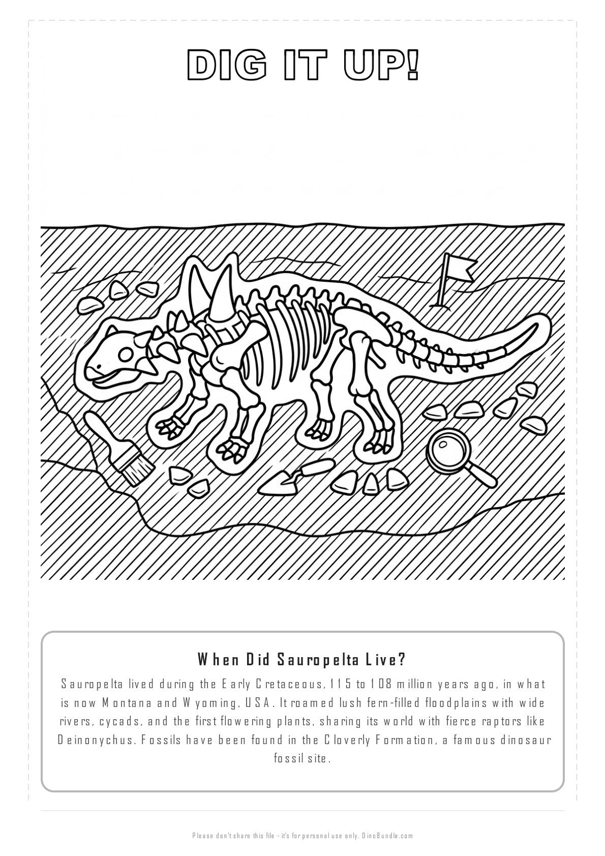 Sauropelta printable page 6