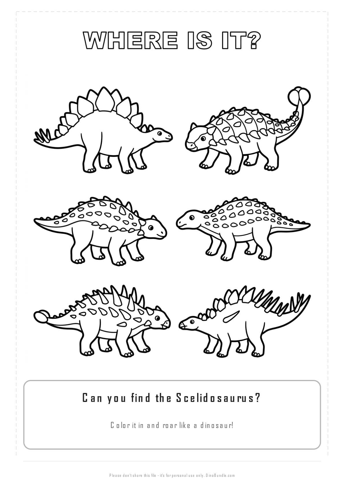 Scelidosaurus printable page 3