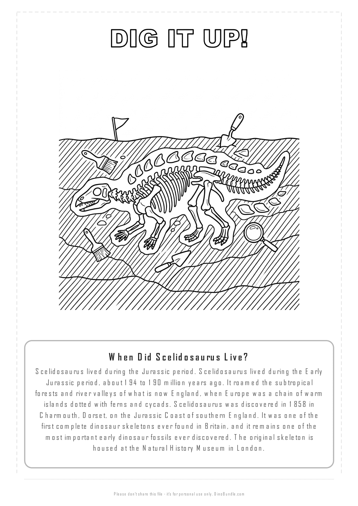 Scelidosaurus printable page 6