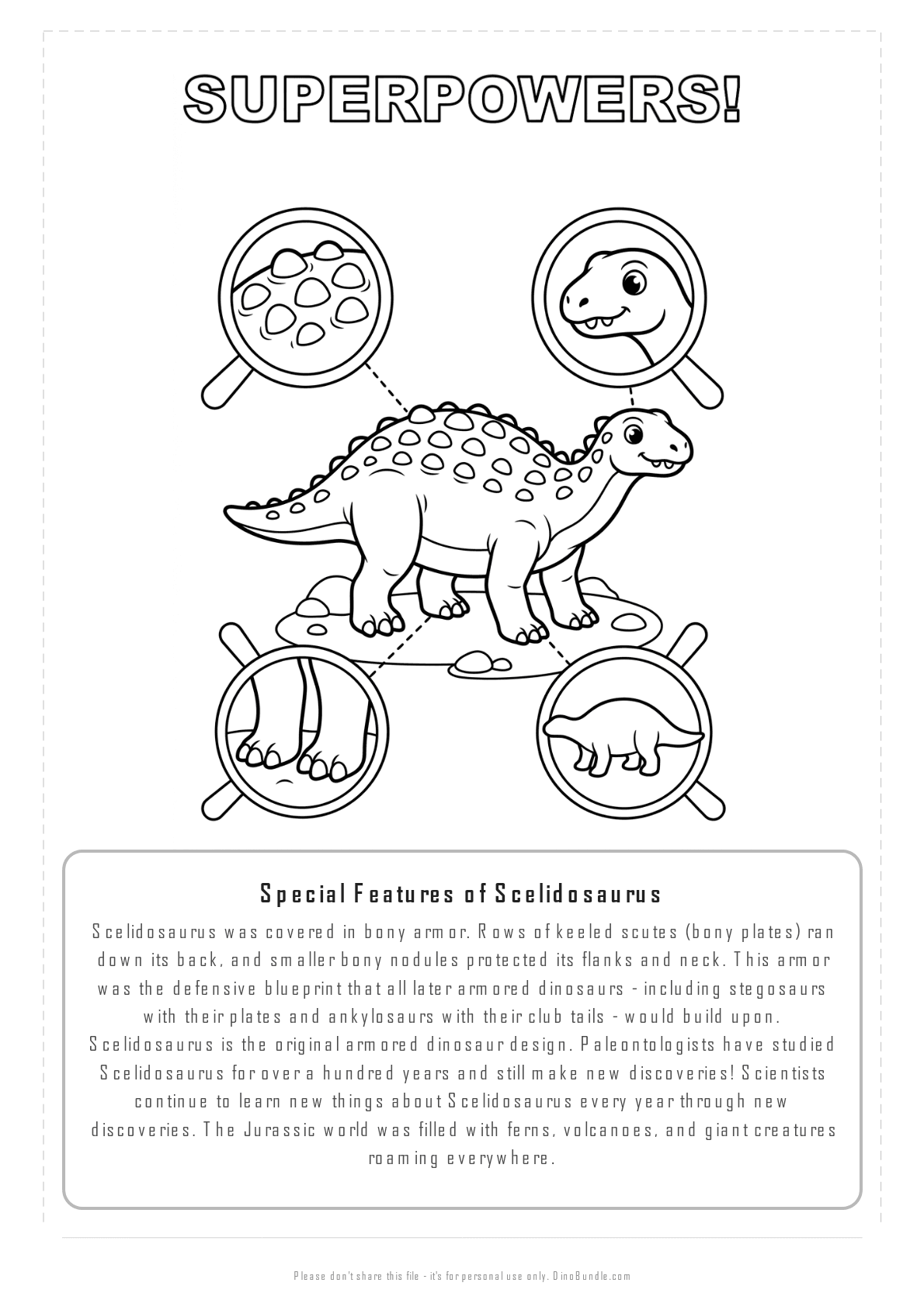 Scelidosaurus printable page 7