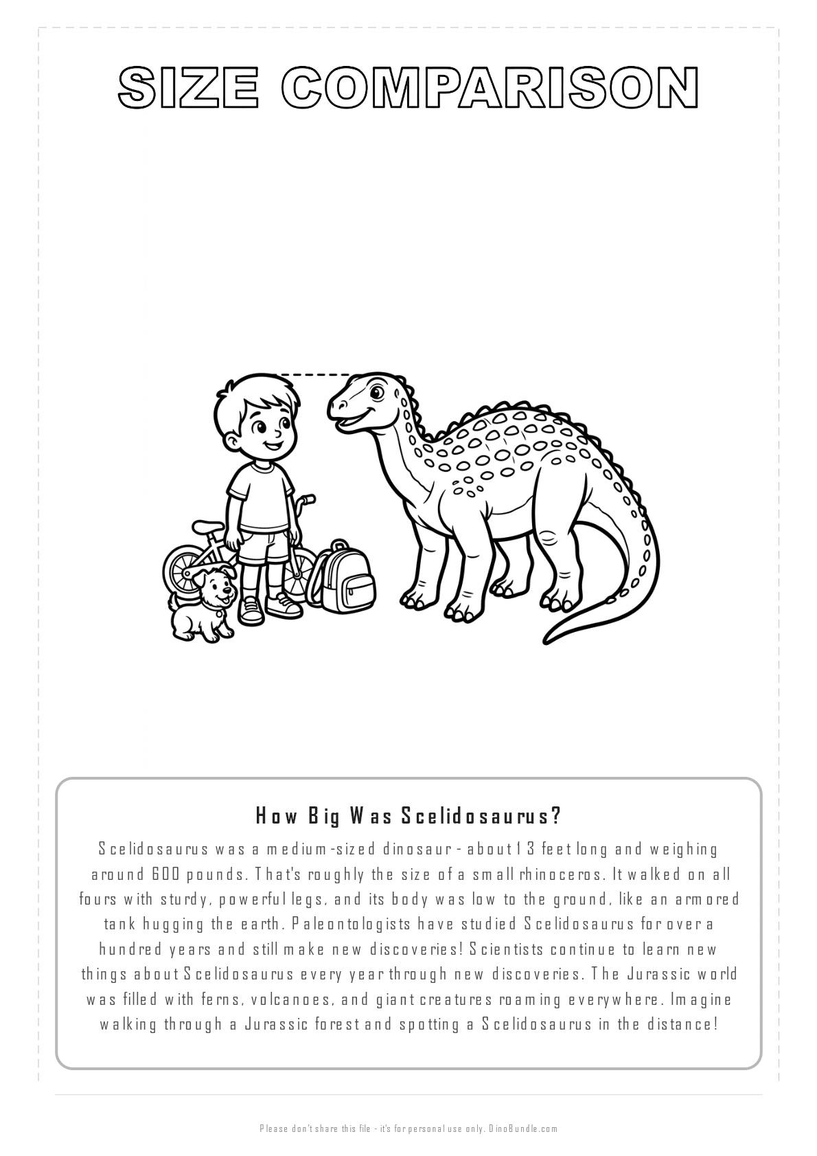 Scelidosaurus printable page 8