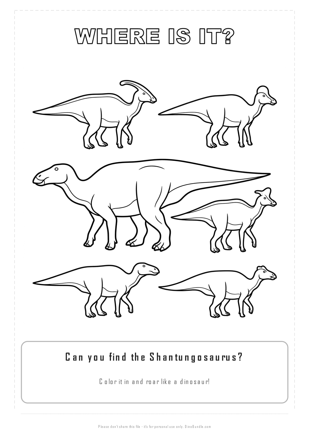 Shantungosaurus printable page 3